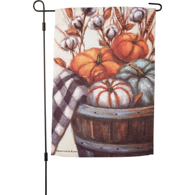 Pumpkins In A Basket Garden Flag