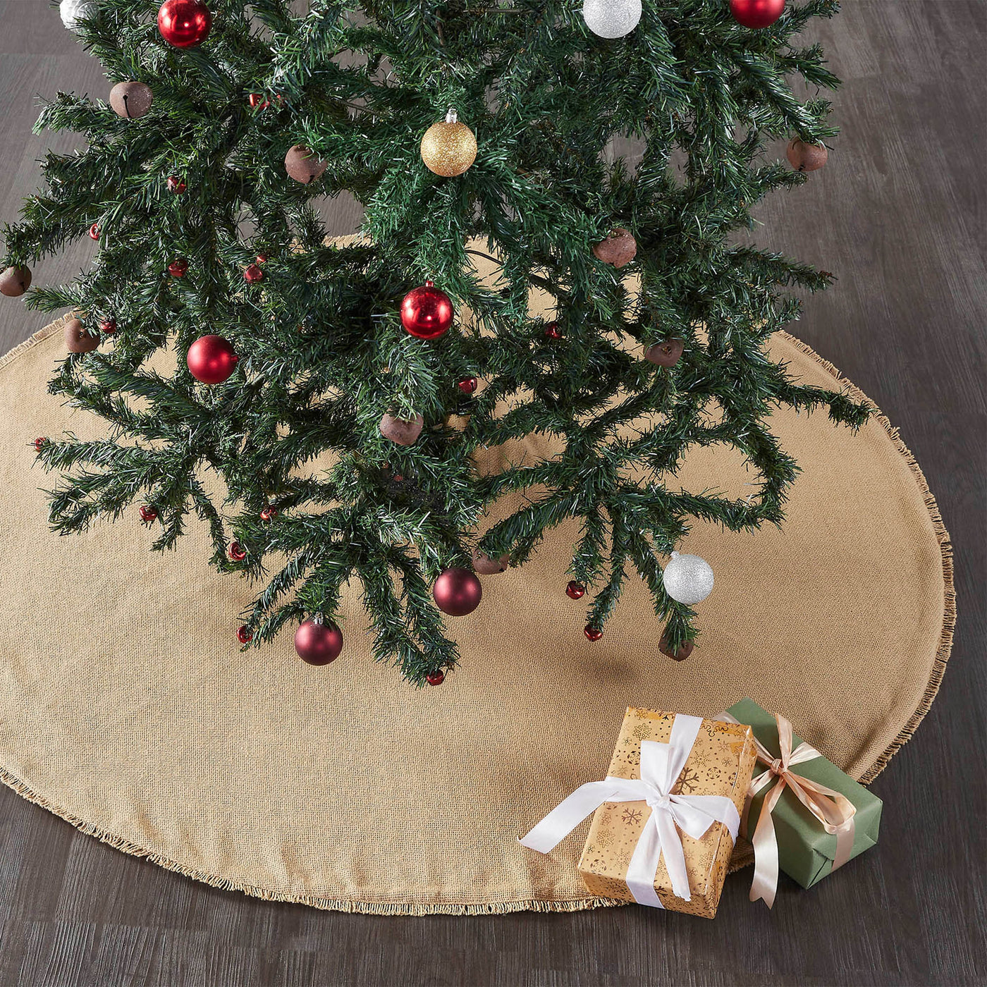 Yuletide Burlap Tan 48" Tree Skirt