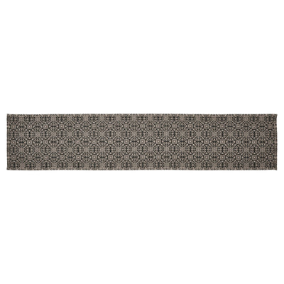 Custom House Black Tan Jacquard 60" Table Runner