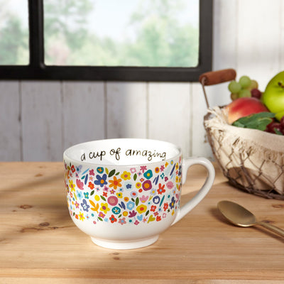 A Cup Of Amazing 20 oz Floral Mug