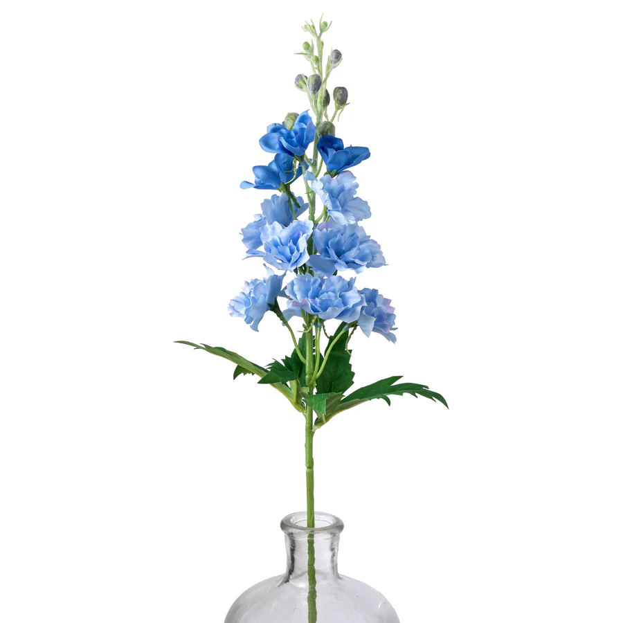 Blue Delphinium 28" Faux Floral Spray