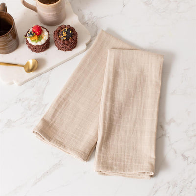 Set of 4 Tan Double Weave Napkins