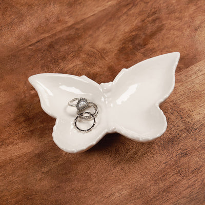 Butterfly Ceramic Trinket Tray