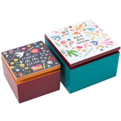 💙 Set of 2 Teach Love Inspire Hinged Box Set