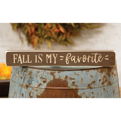 💙 Fall Is My Favorite 12" Engraved Wooden Block