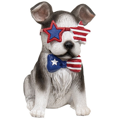 Set of 3 Americana Dog Resin Figures