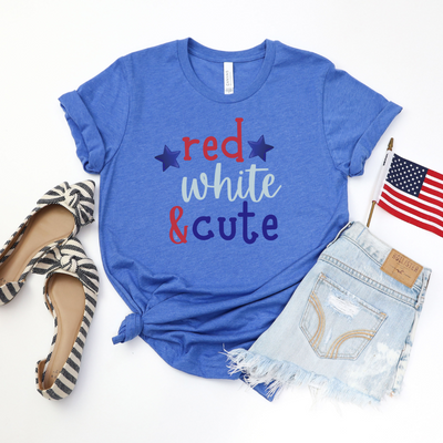 💙 Red White & Cute T-Shirt - 🎆 4th of July Collection