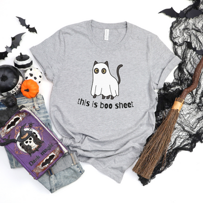 This is Boo Sheet Cat Halloween T-Shirt