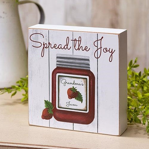 Spread the Joy Grandma's Jam 6" Wooden Box Sign