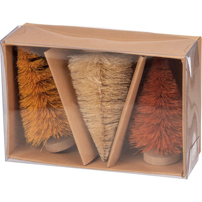 💙 Set of 3 Fall Colored Bottle Brush Tree Set