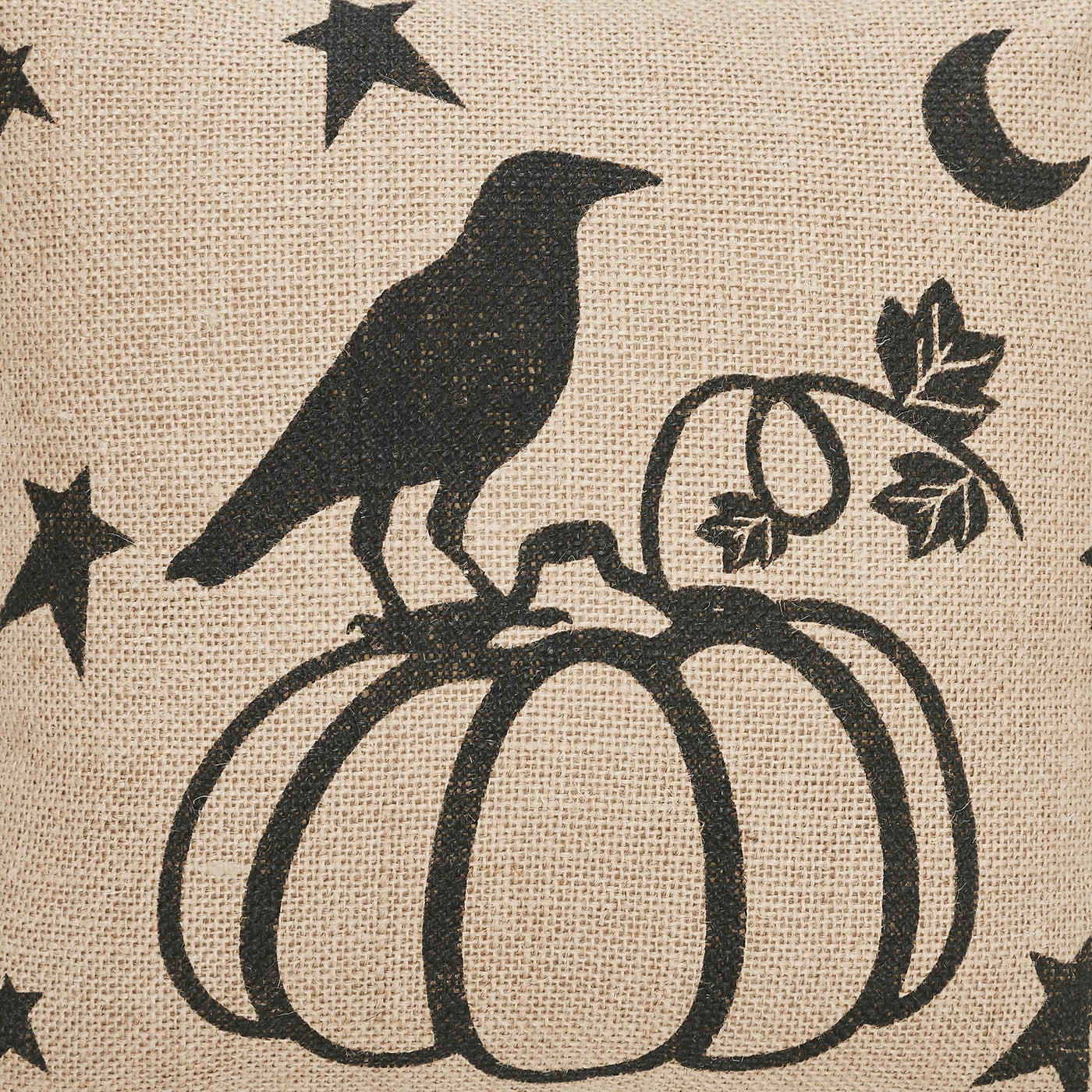 💙 Raven Harvest Burlap Jute 12" Fall Pillow