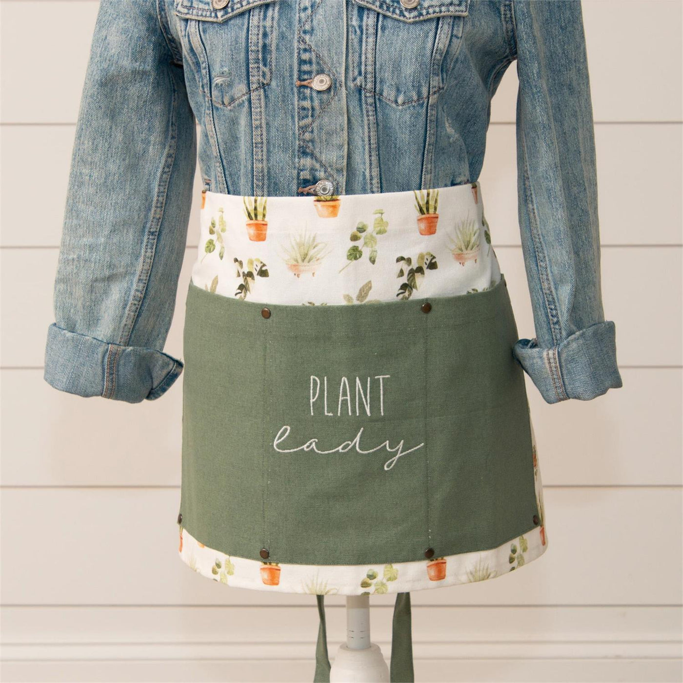 Plant Lady Half Apron with Pockets