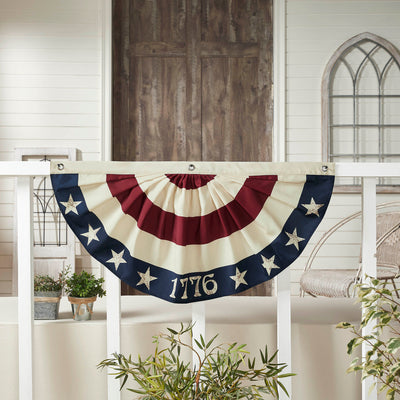 DAY 5 ❤️🫐 20 RED WHITE + BLUEBERRY DAYS Americana 1776 USA Bunting Flag 18" x 36"