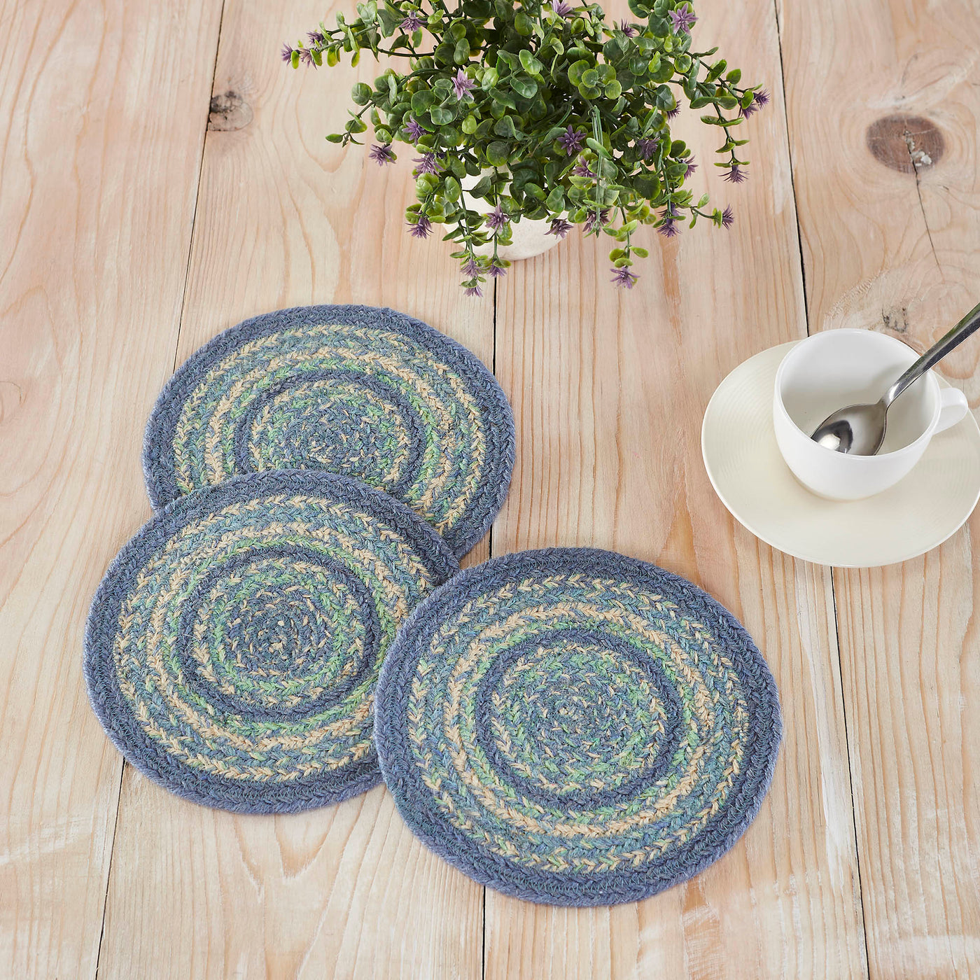 Set of 3 Jolie Jute Trivet 8" Diameter