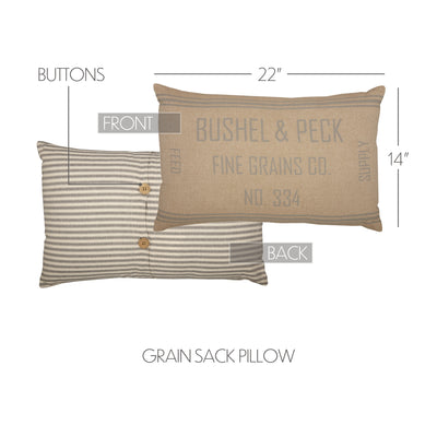 Bushel & Peck Grain Sack Pillow 22"