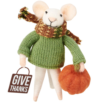 Give Thanks Mouse Fall Felt Critter