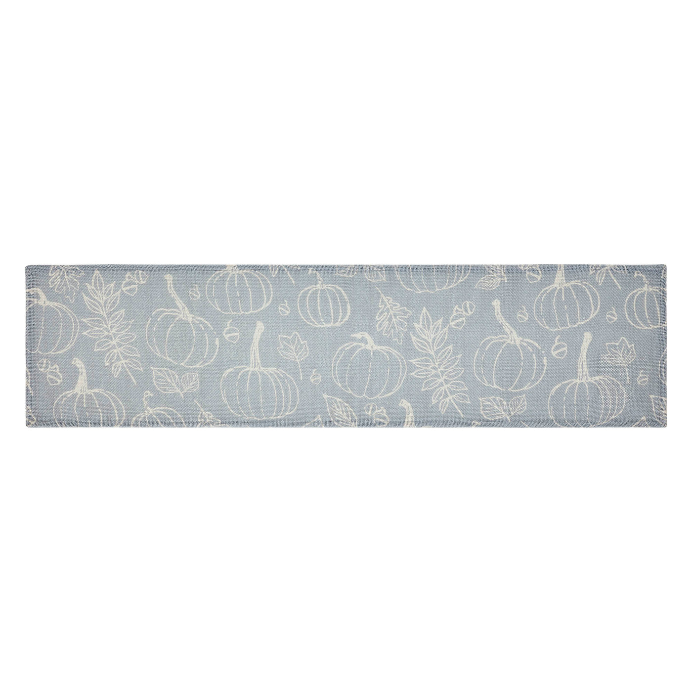 Silhouette Pumpkin Grey Table Runner 12" x 48"