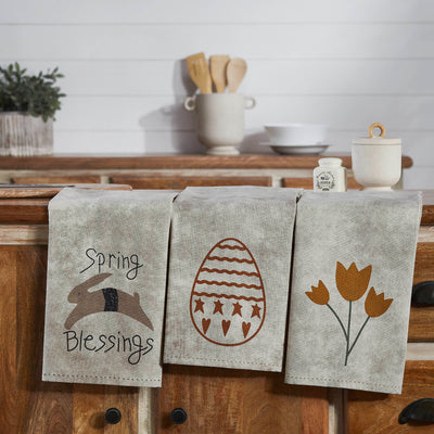 Set of 3 Spring In Bloom Easter Tea Towels