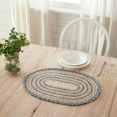 💙 Kaila Jute Oval Placemat 13'' x 19''