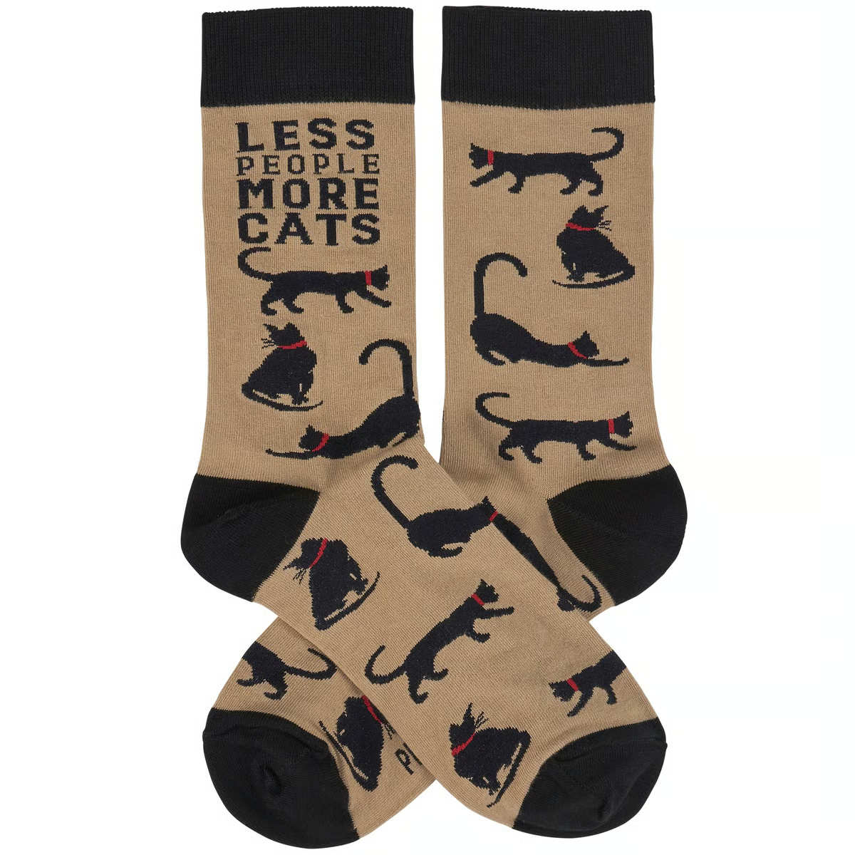 Less People More Cats Fun Novelty Socks