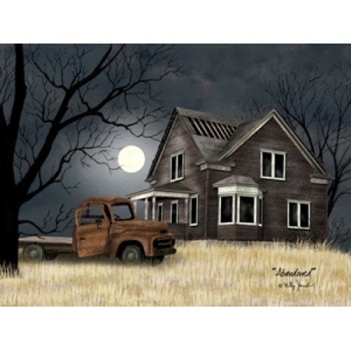 Billy Jacobs Abandoned 12" x 16" Fall Truck Canvas Print