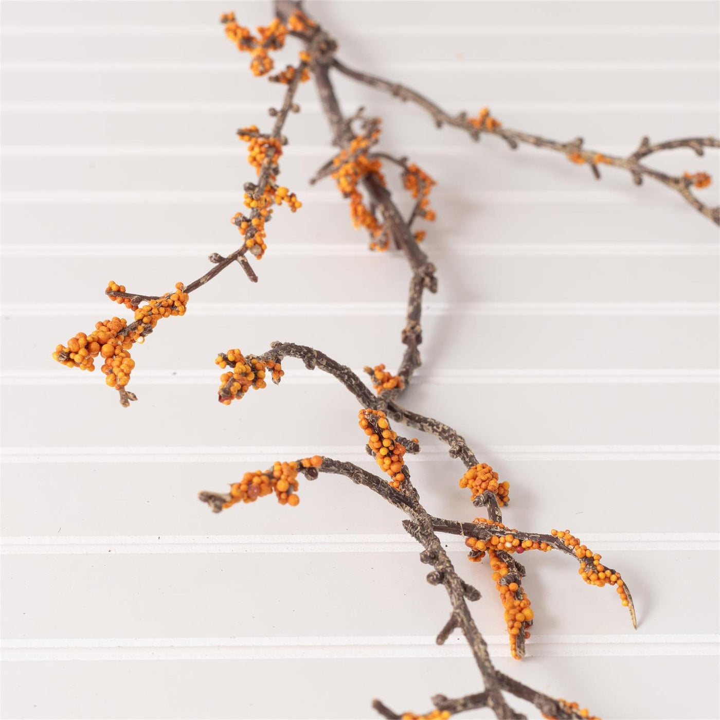 Mini Clusters of Orange Berries 37" Faux Botanical Stem