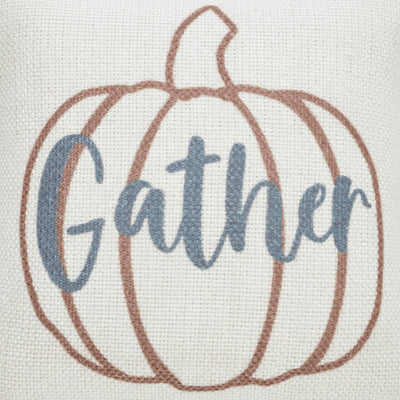 Bountifall Pumpkin Gather Small 6" Decorative Pillow