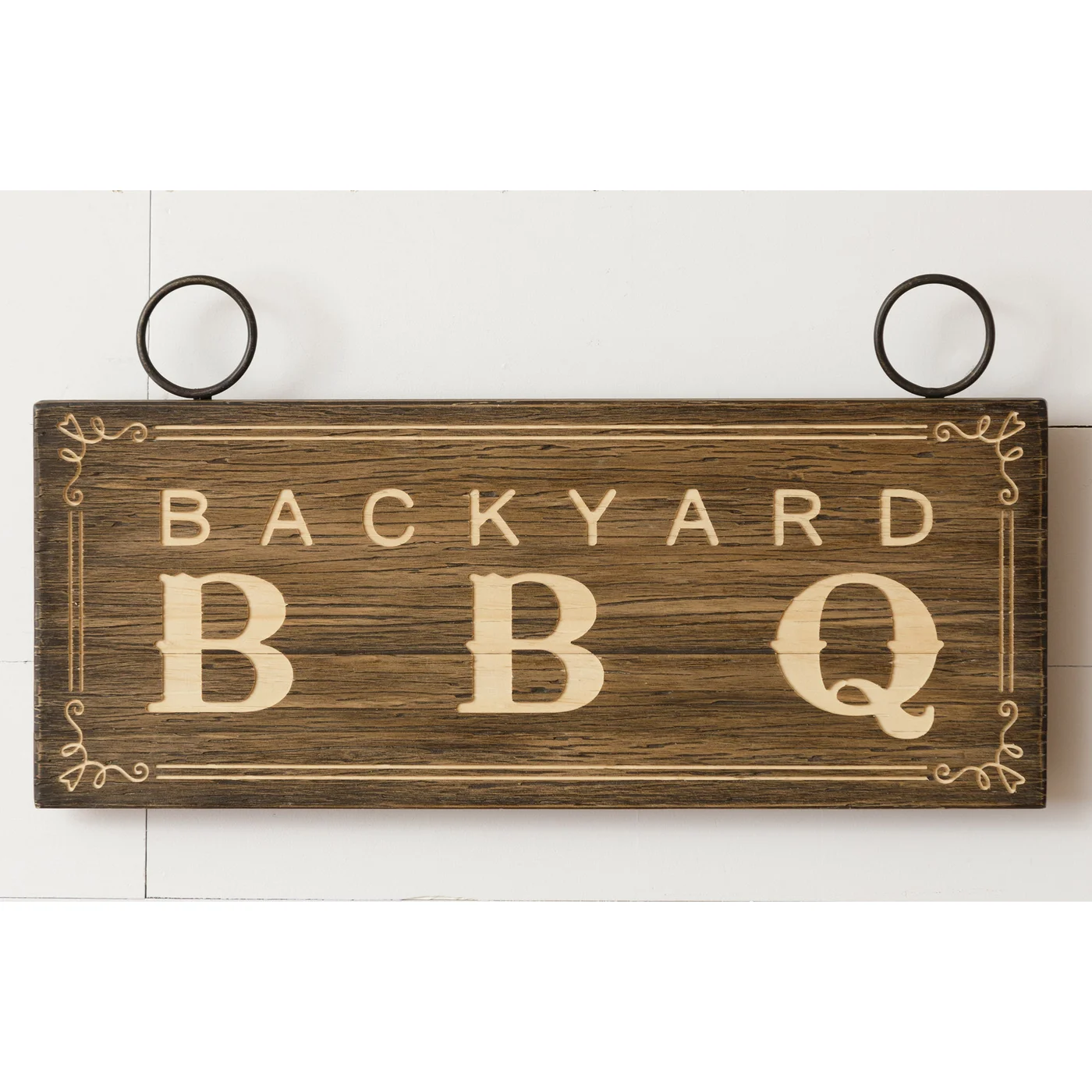 Backyard BBQ 23" Wooden Rustic Sign