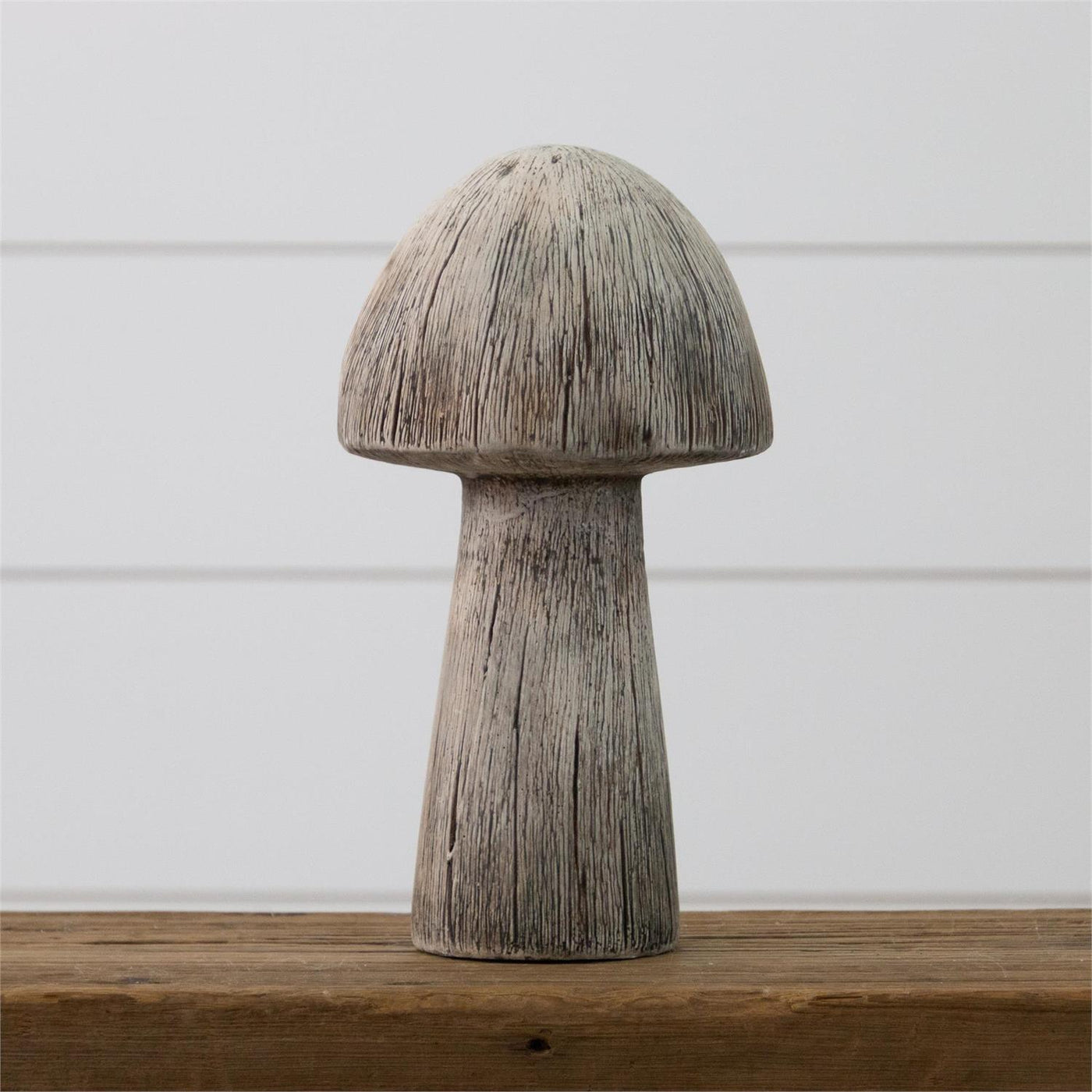 Textured Mushroom Cement Figure 12" H