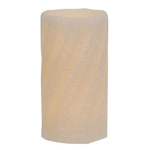 Sparkle Sweater 6" Timer Pillar LED Candle