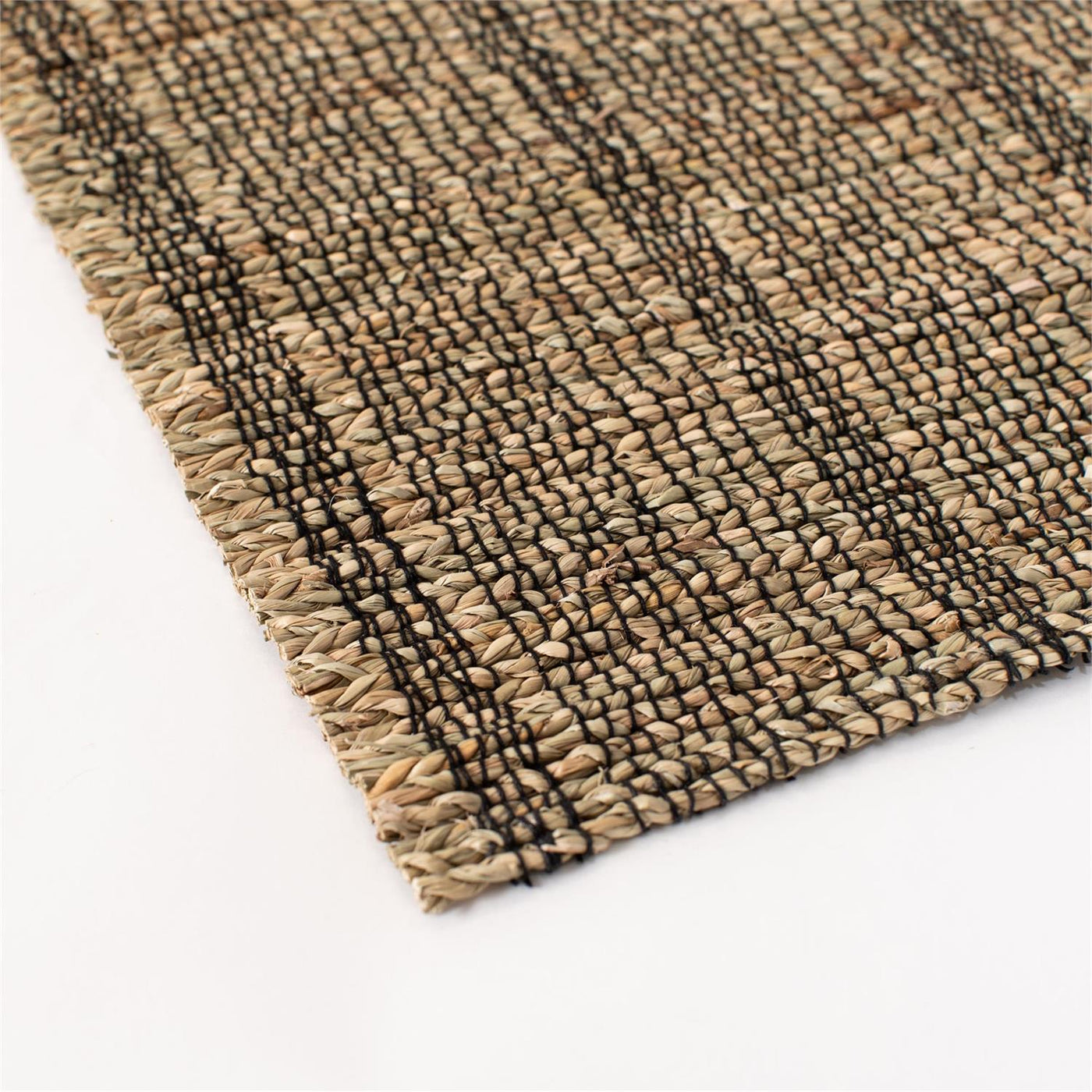 Natural And Black Woven Seagrass Placemat
