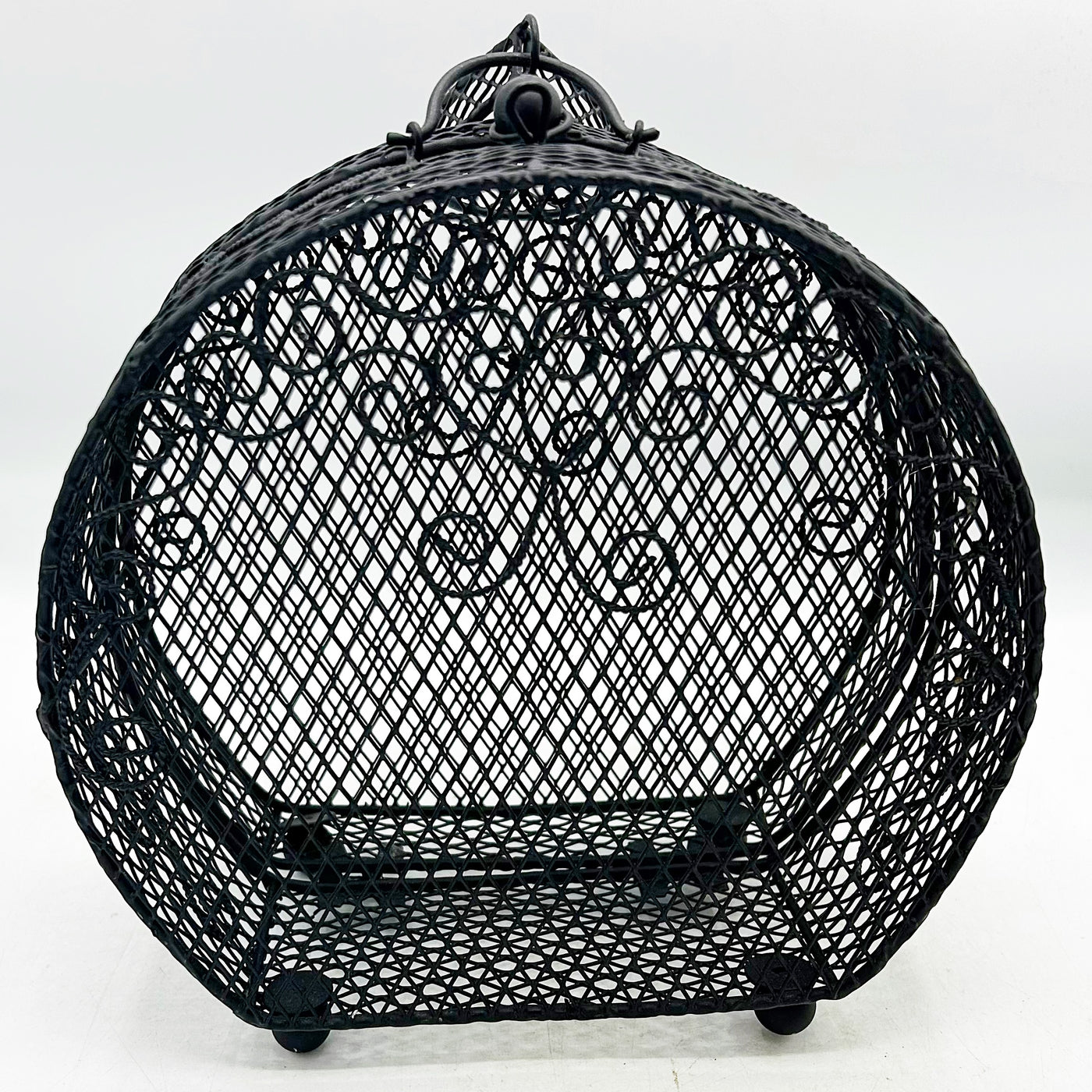 Black Metal Mesh Purse Shaped Container