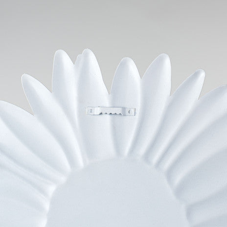 💙 Yellow Check Sunflower 12" Metal Embossed Hanger: