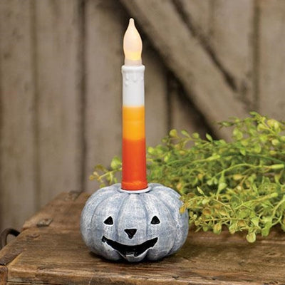 DAY 17 🎃 25 Days of SUMMERWEEN Jack O' Lantern Pumpkin Resin Taper Holder