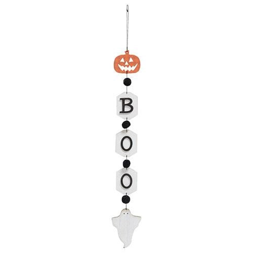 💙 Boo Jack & Ghost Wooden Tag Small Hanging Garland