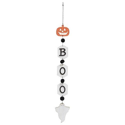 💙 Boo Jack & Ghost Wooden Tag Small Hanging Garland