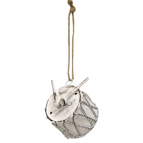 DAY 20 ✨ 25 Days of Ornaments ✨ Cottage Chic Metal Drum Ornament