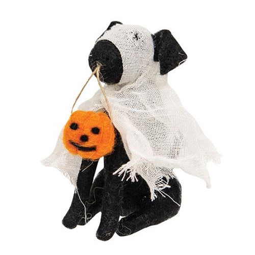 Halloween Ghost Felt Dog Ornament