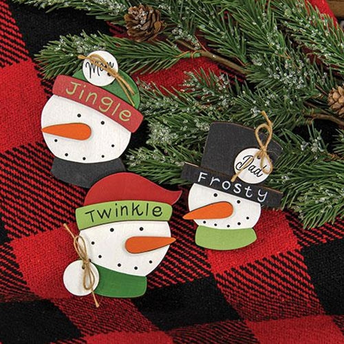 Set of 3 Twinkle Jingle and Frosty Snowman Clips