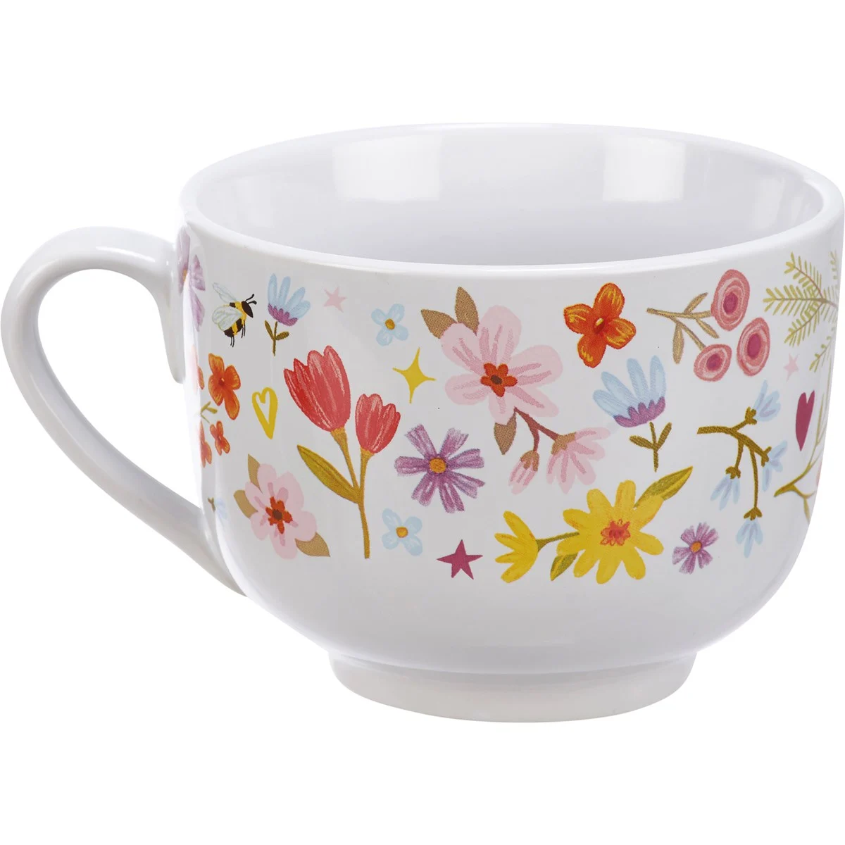 A Cup Of Happy 20 oz Floral Mug