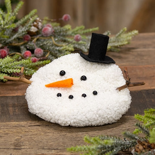 White Melting Top Hat Snowman Head