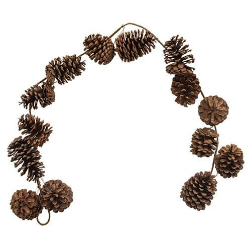 Natural Pine Cone Garland 4 Ft