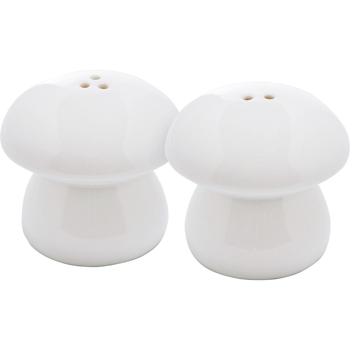 💙 White Mushroom Cottage Salt And Pepper Set