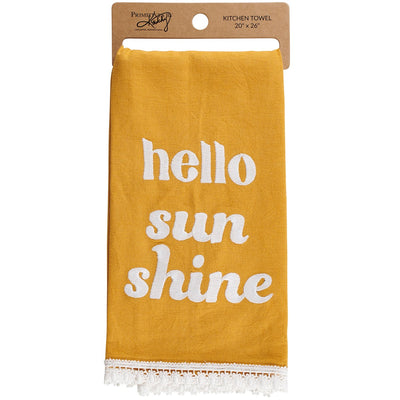 Hello Sunshine Yellow Kitchen Towel