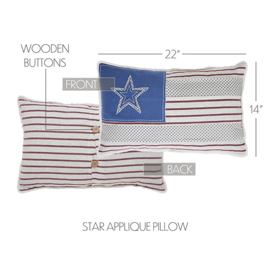Americana Celebration Patchwork Flag 22" Pillow