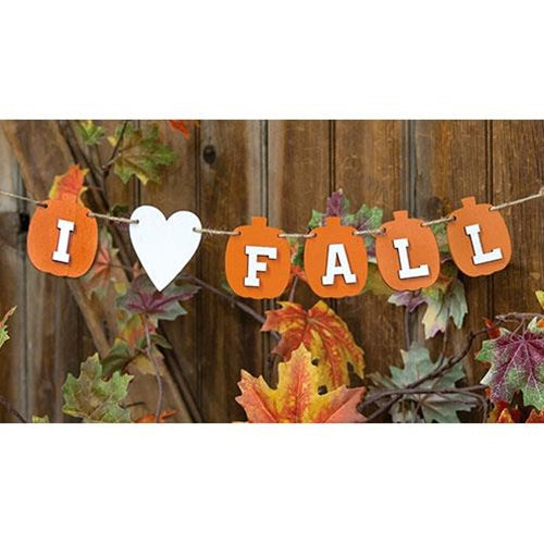 💙 I Heart FALL Pumpkin & Heart Mini Garland – Blueberry Lane Shop