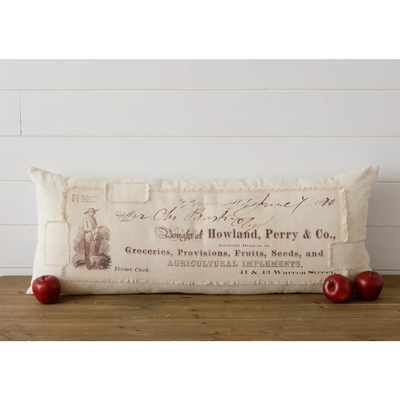 Antique Feed And Seed Store Lumbar Pillow