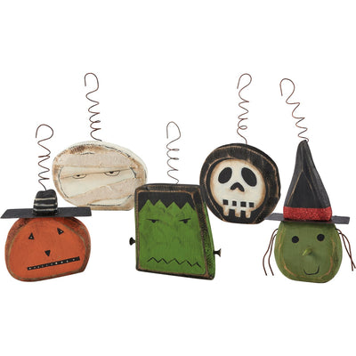 Set of 5 Spooky Halloween Ornament Set