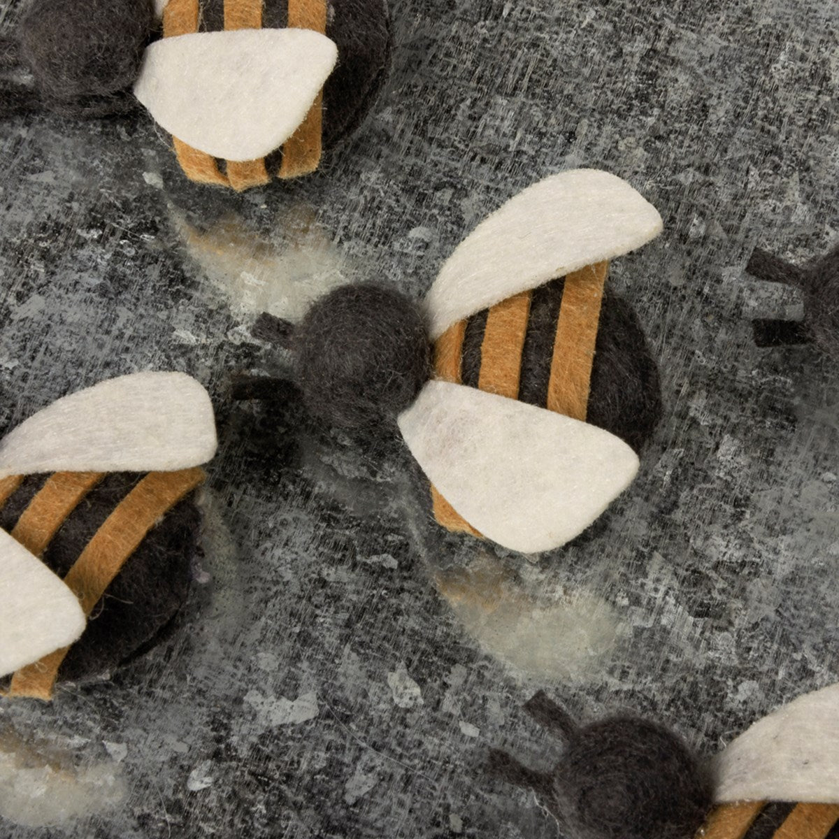 Set of 5 Felted Bees Magnets