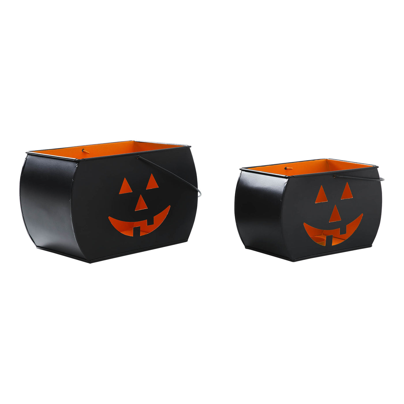 Trick or Treat Jack O' Lantern Tealight Holders Set of 2
